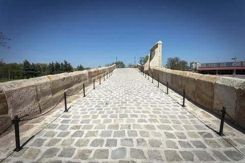The humpback bridge in Harmanli Foto stock