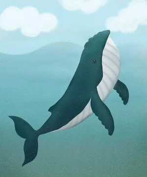 Humpback Whale Illustration Stock Illustration