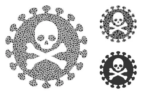 Humpy Death Virus Icon Collage 库存插图