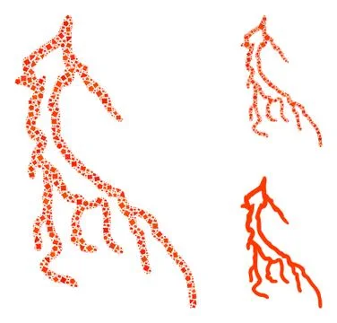 Humpy Lightning Icon Collage Stock Illustration