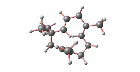 Humulene molecular structure isolated on white Stock Illustration