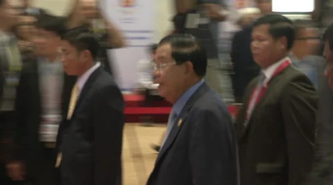 Hun Sen Cambodia PM Stock Footage 67885553