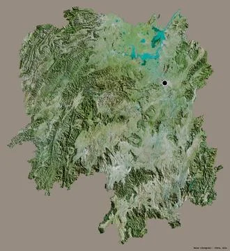 Hunan, province of China, on solid. Satellite Stock Illustration