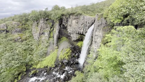 Hundafoss Waterfall Stock Footage 328227168
