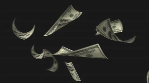 Hundred Banknotes Flying Stock Footage 232805628