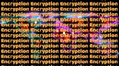 Hundred digital light global map change color to orange and bold encryption.. Ilustración de archivo