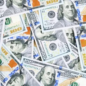 Hundred dollar banknotes as a background Stock Photos