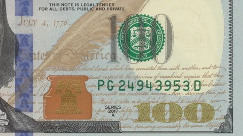 Hundred Dollar Bill Animation with Forward and Reverse Counting Stock Footage 311641867