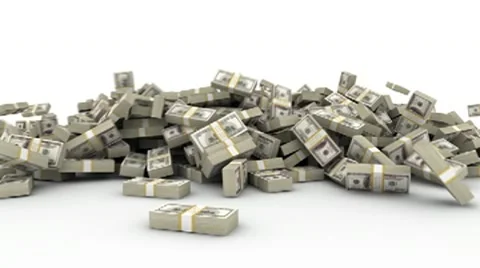 Hundred Dollar Bill Stacks Stock Footage 8982961