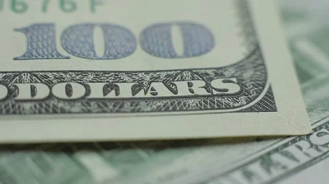 Hundred dollar bills, close up. Stock Footage 50405644