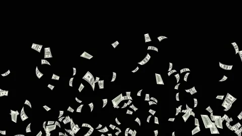 Hundred dollar bills explosion burst of money. Made with 100 dollar bills Stock Footage 159354789