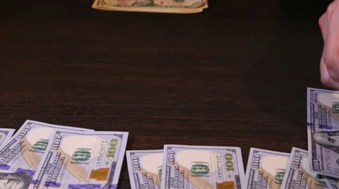 Hundred dollar bills. Stock Footage 68668936