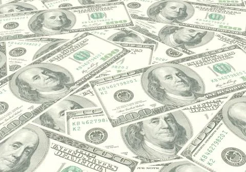 Hundred dollar bills Stock Illustration