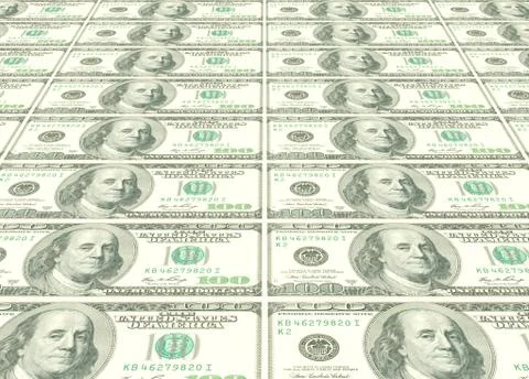 Hundred dollar bills Stock Illustration