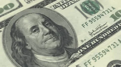 Hundred dollar bills money. Loop Stock Footage 21893470