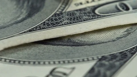 Hundred dollar bills on the table Vídeo Stock 70277031