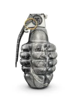 Hundred dollar grenade 스톡 일러스트
