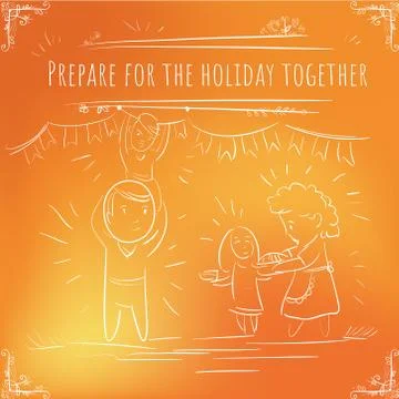 Hundred important reminders - notes - Prepare for the holiday together - Oran Stock Illustration