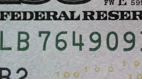 Hundred USD cash macro view. 100 Dollar Cash Stop Motion. Background Bill Sign Video stock 138527832
