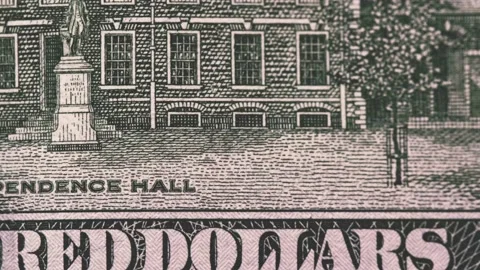 Hundred USD cash macro view. 100 Dollar Cash Stop Motion. Background Bill Sign Video stock 138733728