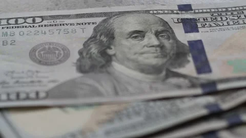 Hundred Usd Cash Macro View Stock Footage 150213411