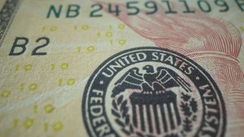 Hundred USD cash macro view. 100 Dollar Cash Stop Motion. Background Bill Sign Stock Footage 188874161
