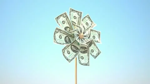 Hundred usd windmill Vídeo Stock 22020196