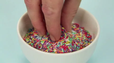Hundreds And Thousands Cup cake Stock Footage 1218177
