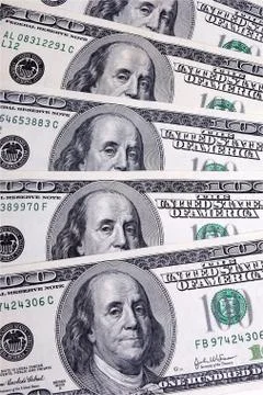 Hundreds of dollars 2 Stock Photos