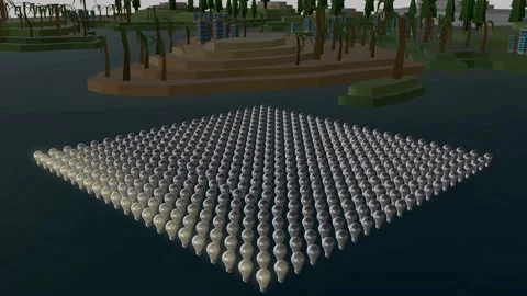 Hundreds of light bulb glowing together beautiful animation animation Stock Footage 133647717