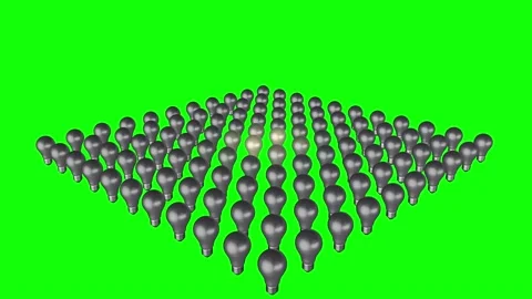 Hundreds of light bulb glowing together beautiful animation animation Stock Footage 133647817