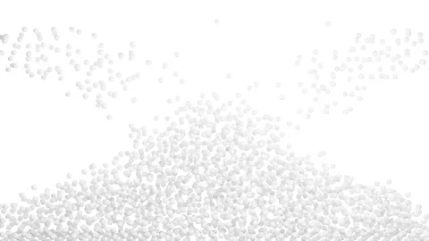 Hundreds of particles. 3D Animation. Stock Footage 152111910