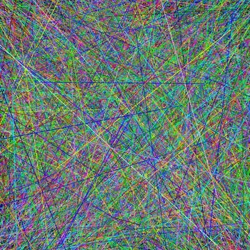 Hundreds of straight lines overlapping each other with random rotation and .. Иллюстрация