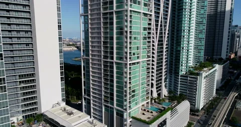 Hundreds of units on Biscayne Bay Stock Footage 196770478