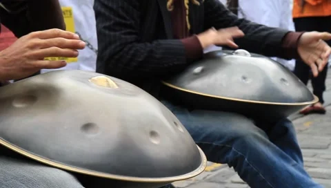 Hung drums Stock Footage 2872741