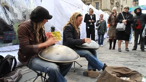 Hung drums Stock Footage 2872849