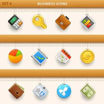 Hung icons - set 스톡 일러스트