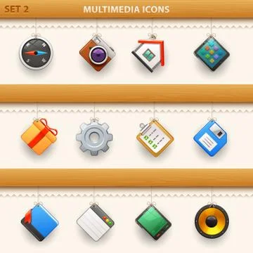 Hung icons - set Illustrazione stock