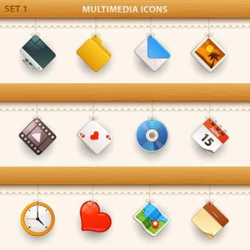 Hung icons - set Ilustração Stock