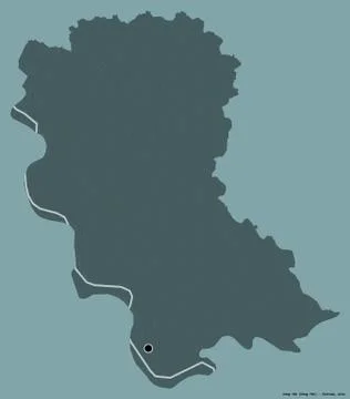 Hung Yen, province of Vietnam, on solid. Administrative Stock Illustration