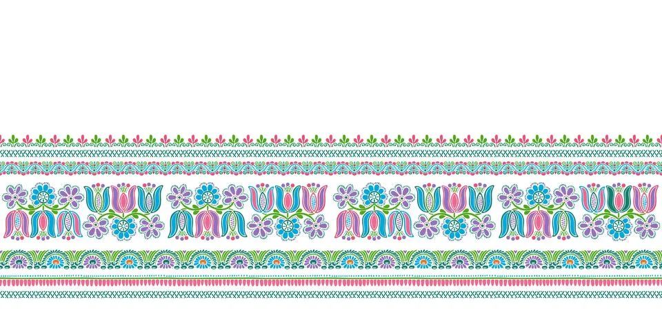 Hungarian border pattern  스톡 일러스트