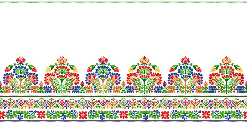 Hungarian border pattern  스톡 일러스트