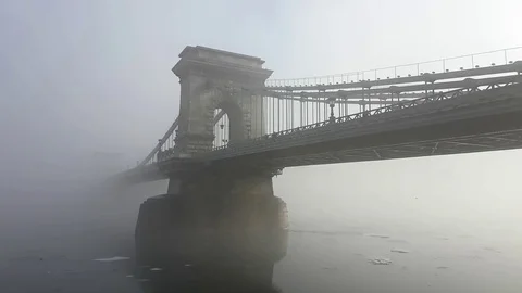 Hungarian Chain bridge Stock Footage 72252395
