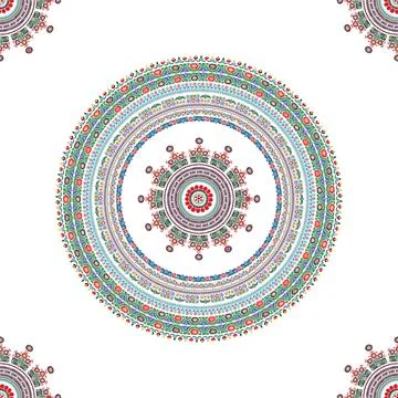Hungarian decorative seamless pattern design Stock Illustration