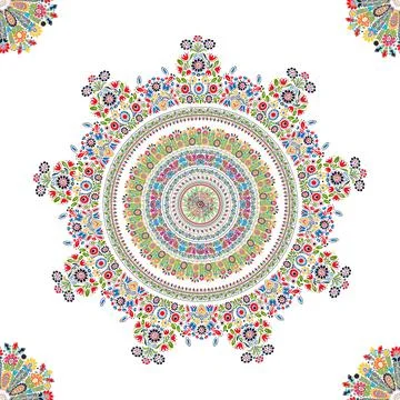 Hungarian decorative seamless pattern design Stock Illustration