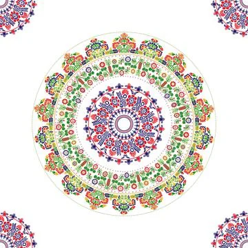Hungarian decorative seamless pattern design Stock Illustration