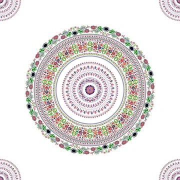 Hungarian decorative seamless pattern design Stock Illustration