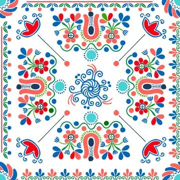 Hungarian embroidery pattern 105 Stock Illustration