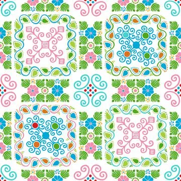 Hungarian embroidery pattern 106 Stock Illustration