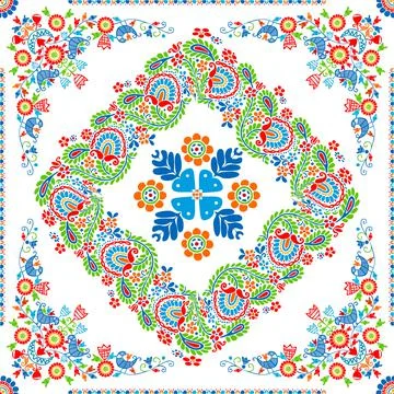 Hungarian embroidery pattern 112 Stock Illustration